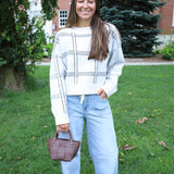 Selena Plaid Crewneck Sweater