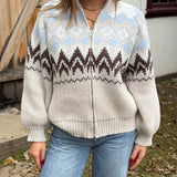 Stowe Chunky Zip Up Sweater Jacket
