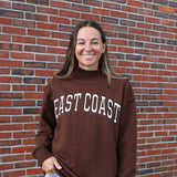 East Coast Brown Gingham Mockneck