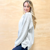 Great Day Pullover Top - Grey
