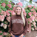 East Coast Brown Gingham Mockneck