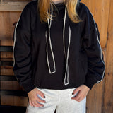 Francesca French Terry Hoodie - Black