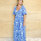 Resort Print Maxi Dress - Azure