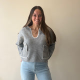 Notch Neck Cozy Sweater