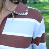 Allie Striped Collared Sweater
