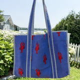 The Emilia Tote - Kennebunkport Blue
