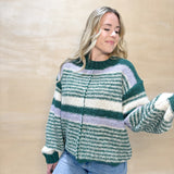Juniper Green Striped Sweater