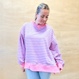 Stripe Pullover Top - Pink/Purple
