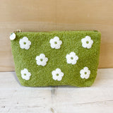 Flower Teddy Pouch - Green