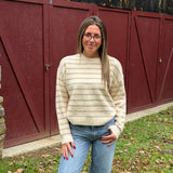 Katherine Stripe Sweater - Cream Combo