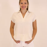 Daphne Striped Top - Khaki