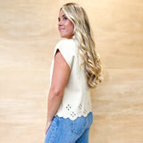Small Details Top - Ecru