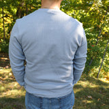 Seabed Waffle Henley - Light Blue