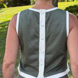 Staying Casual Top - Olive