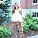 Pretty in Plaid Straight Leg Pant