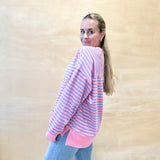 Stripe Pullover Top - Pink/Purple