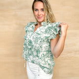 Tea Time Pattern Blouse