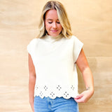 Small Details Top - Ecru