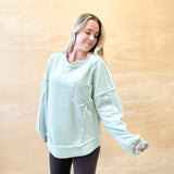Soft Sage Pullover Top