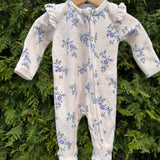 Sweet Hanna Velour Zipper Footie