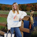 Sailboat Graphic Sweater - Cream