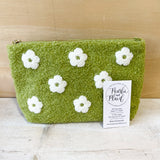 Flower Teddy Pouch - Green