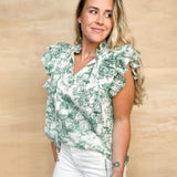 Tea Time Pattern Blouse
