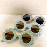 kids floral sunglasses in green, blue and black
