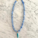 Callie Necklace - Blue/Yellow with Teal Fish