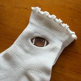 Embroidered Ruffle Socks - Football