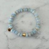 Callie Bracelet - Sky Blue and Gold