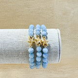 Callie Bracelet - Marbled Blue with Starfish