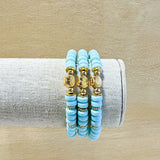 Callie Bracelet - Turquoise with Seashell