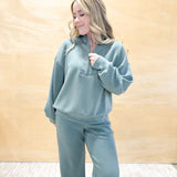 Scuba V-Neck Jacket - Sage