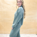 Scuba V-Neck Jacket - Sage