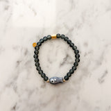 Callie Bracelet - Charcoal with Grey Fish