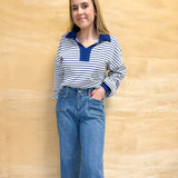 Allison Cropped Denim Straight Leg Jeans