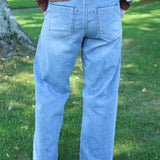 Sadie Drawstring Wide Leg Denim
