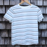 Asher Tee - Cream Blue Stripe