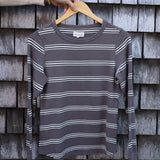 Stacy Top - Taupe Multi Stripe