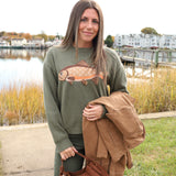 Swim with the Fish Sweater - Olive