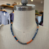Coastal Clay & Stone Beaded Necklace