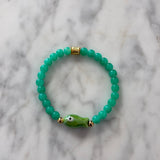 Callie Bracelet - Aqua Green with Green Fish