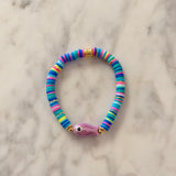 Callie Bracelet - Tropical Punch with Purple Fish
