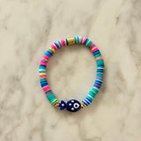 Callie Bracelet - Tropical Punch with Blue Spotted Fish