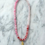 Callie Necklace - Mixed Pink with Fish