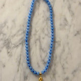 Callie Necklace - Blue/Royal Blue with Fish