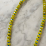 Callie Necklace - Chartreuse with Gold Fish