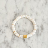 Callie Bracelet - White and Gold