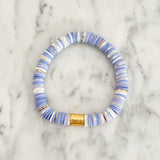 Callie Bracelet - Purple, White, & Gold